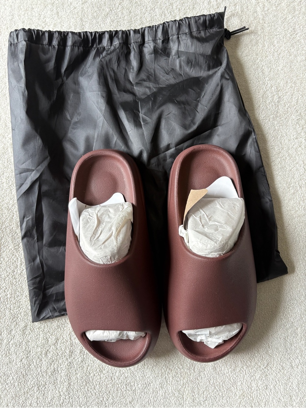 Yeezy Slides, Brown “Fudge” Color. Women’s Size 8. NEW in packaging